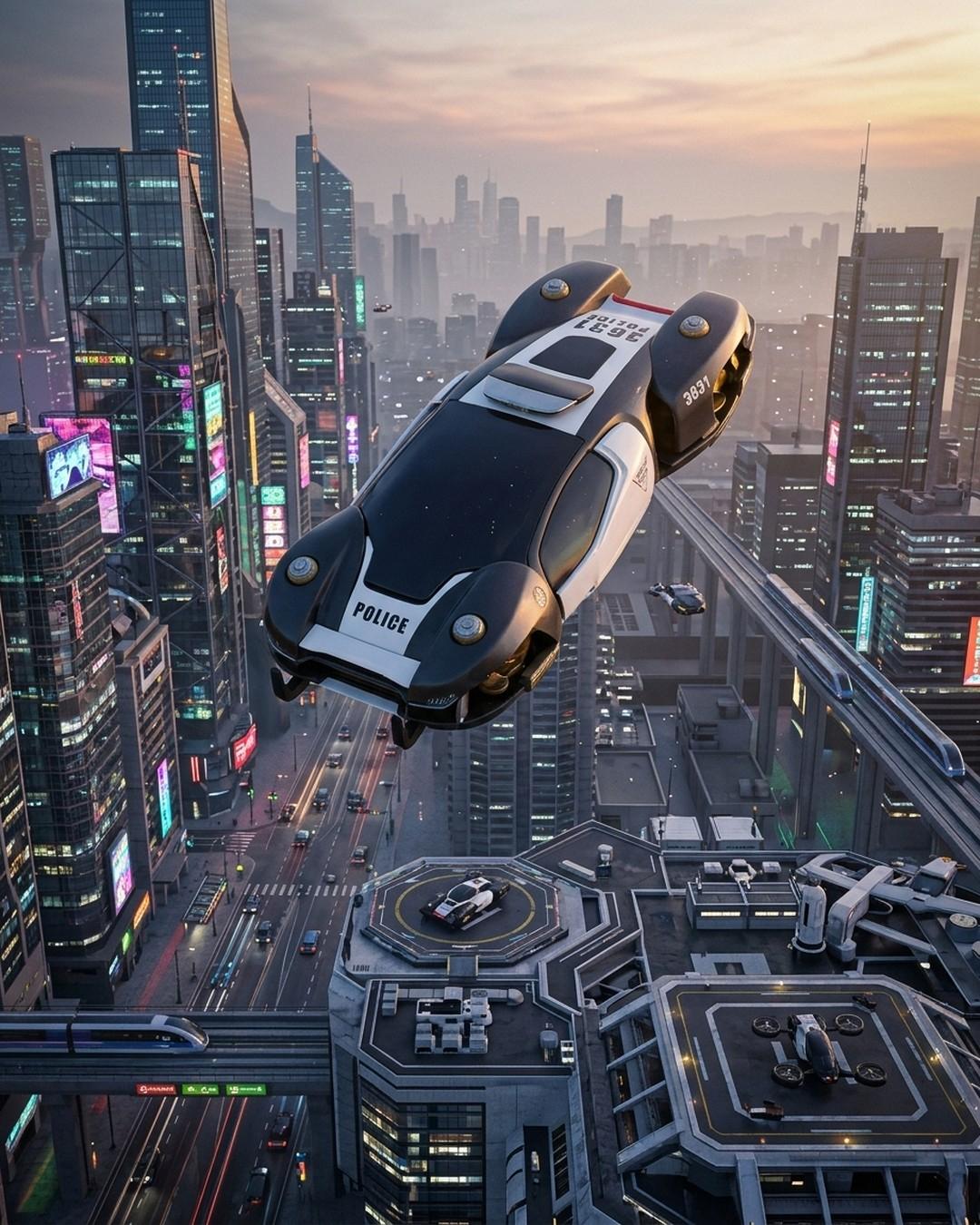 Total Recall: FLying Police Car Replica Total Recall: FLying Police Car Replica